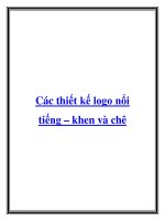 Các thiết kế logo nổi tiếng – khen và chê.Ngày nay, logo đã trở thành một docx
