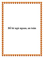 Để bé ngủ ngoan, an toàn pot