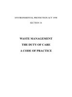 WASTE MANAGEMENT THE DUTY OF CARE A CODE OF PRACTICE potx