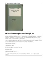 Of Natural and Supernatural Things docx