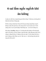 6 sai lầm ngốc ngếch khi ăn kiêng pptx