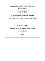 Catálogo Instructivo de las Colecciones Mineralógicas doc