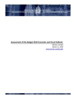 Assessment of the Budget 2010 Economic and Fiscal Outlook pot