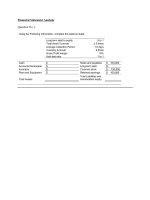 question financial statement analysis
