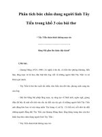 Phân tích bức chân dung người lính Tây Tiến trong khổ 3 của bài thơ docx