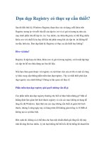 Dọn dẹp Registry có thực sự cần thiết? doc