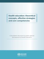Health education: theoretical concepts, effective strategies and core competencies pptx