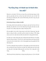 “Sự bằng lòng với thành tựu là thách thức lớn nhất” doc