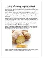 Tuyệt đối không ăn gừng buổi tối ppt