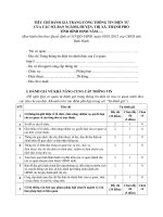 MẪU TIÊU CHÍ ĐÁNH GIÁ TRANG/CỔNG THÔNG TIN ĐIỆN TỬ CỦA CÁC SỞ, BAN NGÀNH, HUYỆN, THỊ XÃ, THÀNH PHỐ TỈNH BÌNH ĐỊNH NĂM… doc