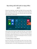 Bạn không nhất thiết phải sử dụng Office 2013? doc