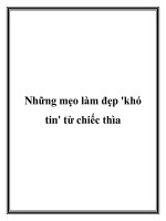 Những mẹo làm đẹp ''''khó tin'''' từ chiếc thìa potx