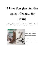 3 bước đơn giản làm tấm trang trí bằng... dây thừng ppt