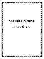 Xoắn ruột ở trẻ em: Chỉ có 6 giờ để 