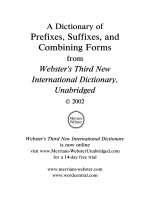 A Dictionary of Prefixes, Suffixes, and Combining Forms