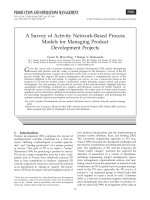 A Survey of Activity Network-Based Process Models for Managing Product Development Projects doc