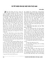 Báo cáo khoa học: Sự tiếp nhận văn học Nhật Bản ở Việt Nam docx