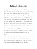 Bài thuốc trị cảm hàn potx