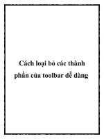 Cách loại bỏ các thành phần của toolbar dễ dàng potx