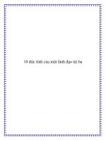 10 đức tính của một lãnh đạo tài ba potx