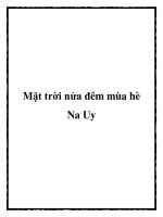 Mặt trời nửa đêm mùa hè Na Uy pptx