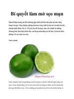 Bí quyết làm mờ sẹo mụn potx