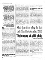 Báo cáo khoa học :Khai thác tiềm năng du lịch Cần Thơ potx