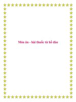 Món ăn - bài thuốc từ hồ đào docx