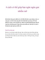 4 cách có thể giúp bạn ngăn ngừa gan nhiễm mỡ pptx