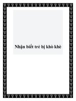 Nhận biết trẻ bị khò khè pptx