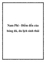 Nam Phi - Điểm đến của bóng đá, du lịch sinh thái doc