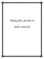 Những điều cần biết về thuốc corticoid ppt