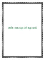 Biết cách ngủ để đẹp hơn pptx