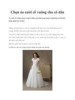 Chọn áo cưới cổ vuông cho cô dâu ppt