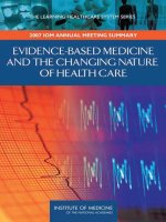 Evidence-Based Medicine and the Changing Nature of Health Care: Meeting Summary docx