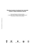Situational analysis of orphaned and vulnerable children in eight Zimbabwean districts pptx