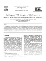High frequency FTIR absorption of sio2 si nanowires