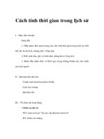 Cách tính thời gian trong lịch sử docx