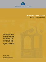 WORKING PAPER SERIES NO. 546 / NOVEMBER 2005: THE NATURAL REAL INTEREST RATE AND THE OUTPUT GAP IN THE EURO AREA A JOINT ESTIMATION doc
