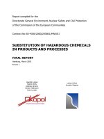 SUBSTITUTION OF HAZARDOUS CHEMICALS IN PRODUCTS AND PROCESSES potx