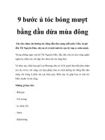 9 bước ủ tóc bóng mượt bằng dầu dừa mùa đông pot