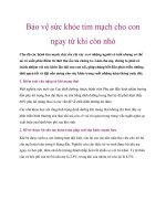 Bảo vệ sức khỏe tim mạch cho con ngay từ khi còn nhỏ docx