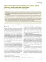 Imprisonment and women’s health: concerns about gender sensitivity, human rights and public health pdf