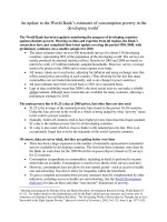 An update to the World Bank’s estimates of consumption poverty in the developing world* pot