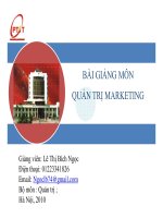 Tài liệu môn quản trị marketing dễ hiểu