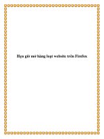 Hẹn giờ mở hàng loạt website trên Firefox pot