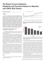 The Breast Cancer Epidemic: Modeling and Forecasts Based on Abortion and Other Risk Factors potx
