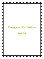 Xương vẫn chắc khoẻ sau tuổi 30 pdf