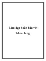 Làm đẹp hoàn hảo với khoai lang ppt