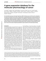A gene expression database for the molecular pharmacology of cancer pptx